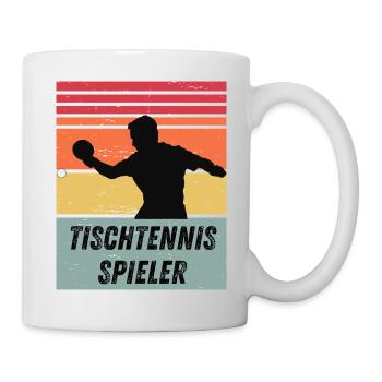 Tischtennisspieler - Tasse - Weiß - Rechts