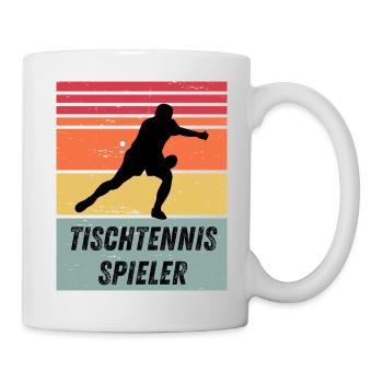 Tischtennisspieler - Tasse - Weiß - Rechts