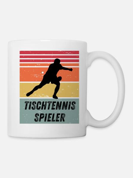 Tischtennisspieler - Tasse - Weiß