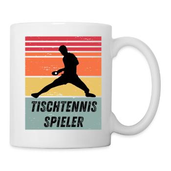 Tischtennisspieler - Tasse - Weiß - Rechts