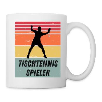 Tischtennisspieler - Tasse - Weiß - Rechts