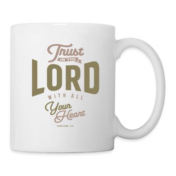 Wholehearted Trust - Christian Quote - Mug - white - Right