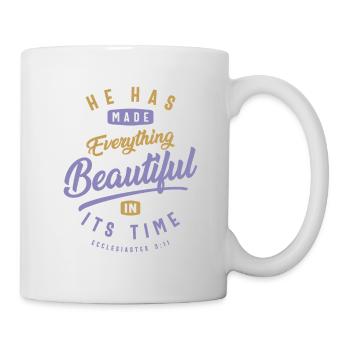 Beautiful in Its Time - Christian Quote - Mug - white - Right