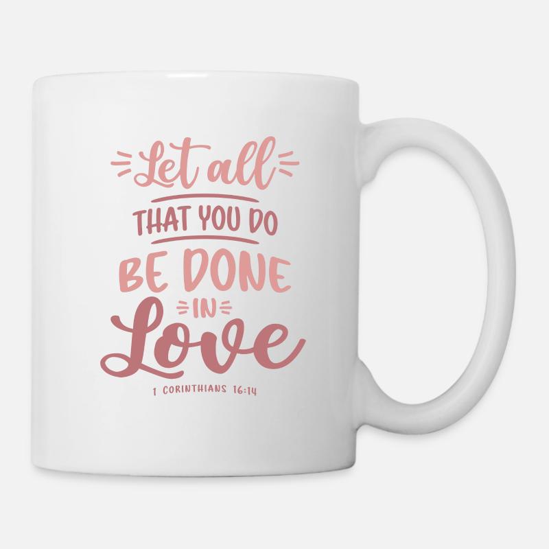 Love in Action - Christian Quote - Mug - white