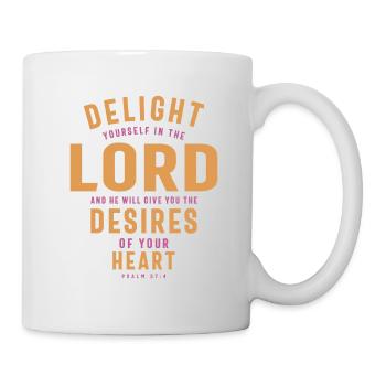 Delight in the Lord - Christian Quote - Mug - white - Right
