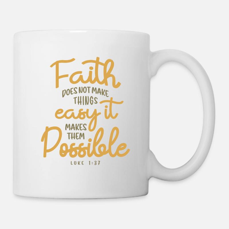 Possibilités de faire la foi - Citation chrétienne - Mug blanc - blanc