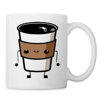 Jolie tasse à café de dessin animé - Mug blanc - blanc - Droite