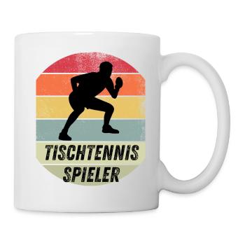 Tischtennisspieler - Tasse - Weiß - Rechts