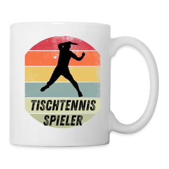 Tischtennisspieler - Tasse - Weiß - Rechts