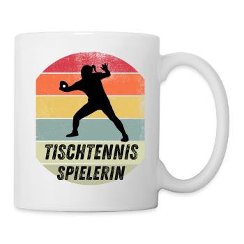 Tischtennisspielerin - Tasse - Weiß - Rechts