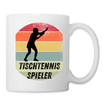 Tischtennisspieler - Tasse - Weiß - Rechts
