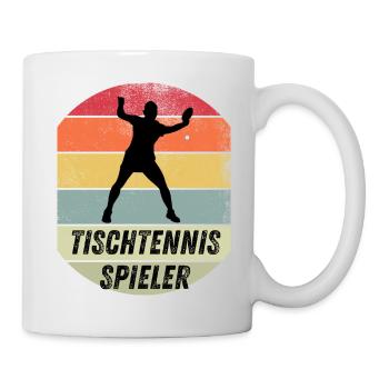 Tischtennisspieler - Tasse - Weiß - Rechts