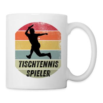 Tischtennisspieler - Tasse - Weiß - Rechts