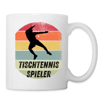 Tischtennisspieler - Tasse - Weiß - Rechts