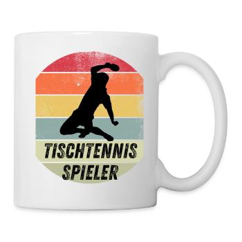 Tischtennisspieler - Tasse - Weiß - Rechts