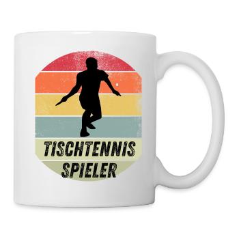 Tischtennisspieler - Tasse - Weiß - Rechts