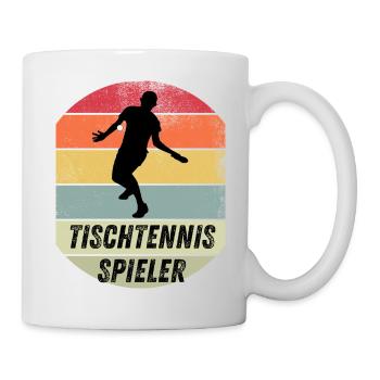 Tischtennisspieler - Tasse - Weiß - Rechts