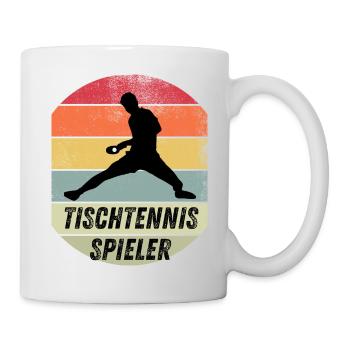 Tischtennisspieler - Tasse - Weiß - Rechts