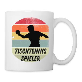 Tischtennisspieler - Tasse - Weiß - Rechts