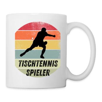 Tischtennisspieler - Tasse - Weiß - Rechts