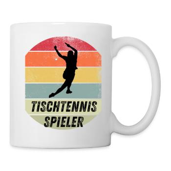 Tischtennisspieler - Tasse - Weiß - Rechts