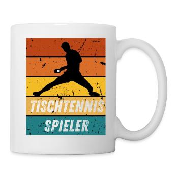 Tischtennisspieler - Tasse - Weiß - Rechts