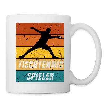 Tischtennisspieler - Tasse - Weiß - Rechts