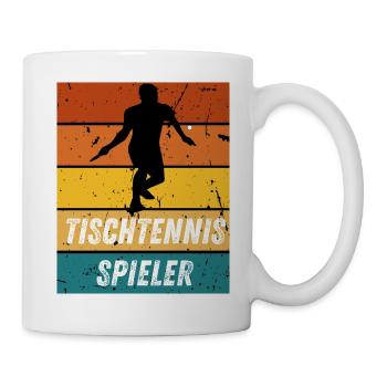 Tischtennisspieler - Tasse - Weiß - Rechts