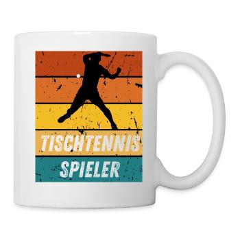 Tischtennisspieler - Tasse - Weiß - Rechts