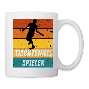 Tischtennisspieler - Tasse - Weiß - Rechts