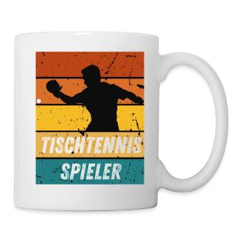 Tischtennisspieler - Tasse - Weiß - Rechts