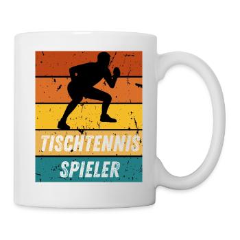 Tischtennisspieler - Tasse - Weiß - Rechts