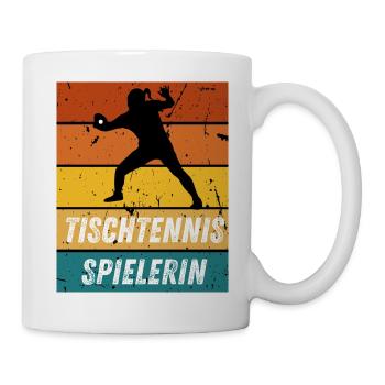 Tischtennisspielerin - Tasse - Weiß - Rechts