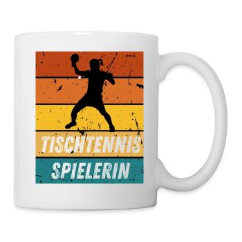 Tischtennisspielerin - Tasse - Weiß - Rechts