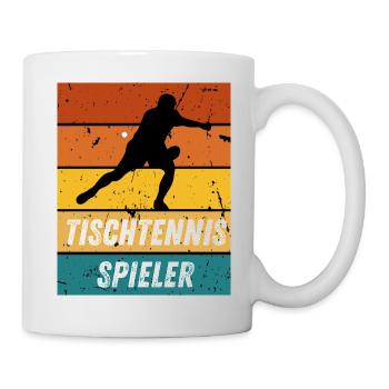 Tischtennisspieler - Tasse - Weiß - Rechts