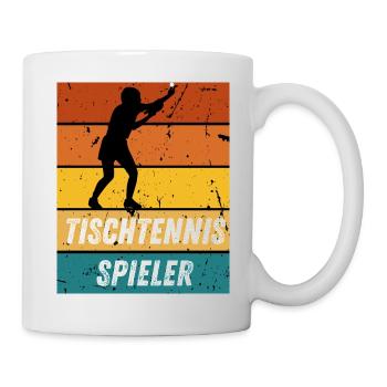 Tischtennisspieler - Tasse - Weiß - Rechts