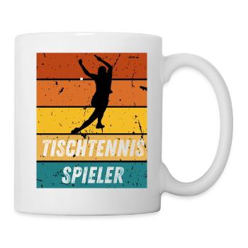 Tischtennisspieler - Tasse - Weiß - Rechts