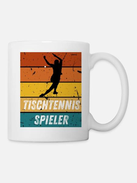 Tischtennisspieler - Tasse - Weiß