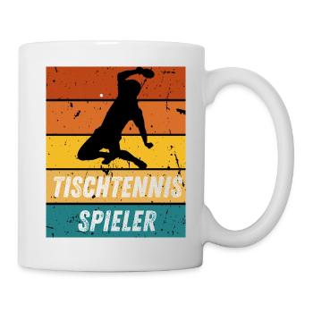 Tischtennisspieler - Tasse - Weiß - Rechts