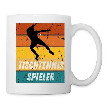 Tischtennisspieler - Tasse - Weiß - Rechts