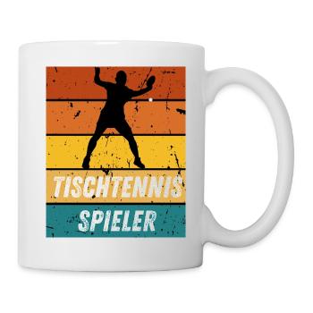 Tischtennisspieler - Tasse - Weiß - Rechts