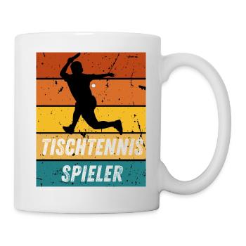 Tischtennisspieler - Tasse - Weiß - Rechts