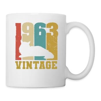 1963 Vintage Cat Maine Coon - Mug - white - Right