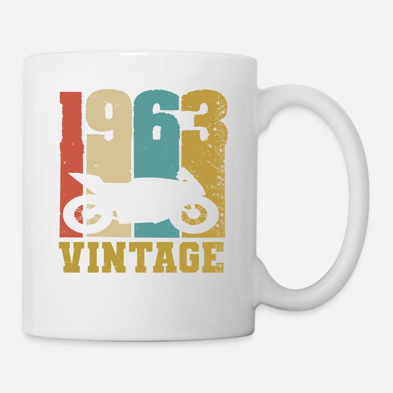 1963 Motorrad vintage - Tasse - Weiß