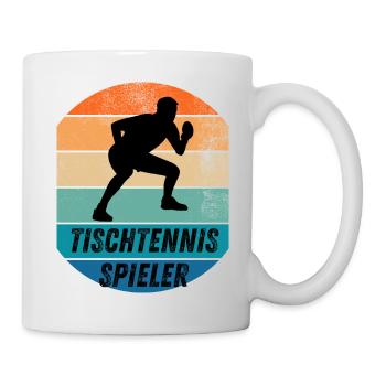Tischtennisspieler - Tasse - Weiß - Rechts