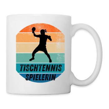Tischtennisspielerin - Tasse - Weiß - Rechts