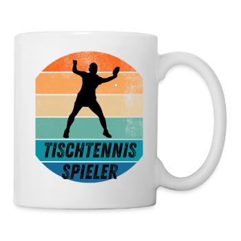 Tischtennisspieler - Tasse - Weiß - Rechts