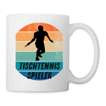Tischtennisspieler - Tasse - Weiß - Rechts