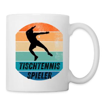 Tischtennisspieler - Tasse - Weiß - Rechts