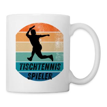 Tischtennisspieler - Tasse - Weiß - Rechts